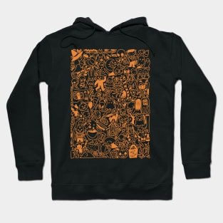 Halloween Doodle (orange) Hoodie